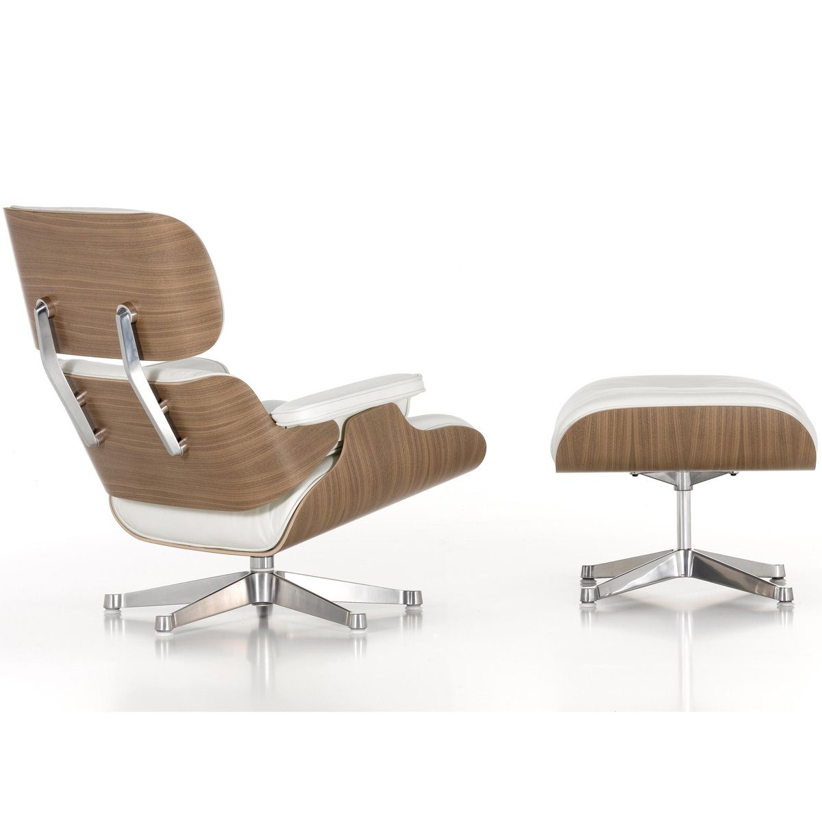 Lounge Chair & Ottoman Nogal/Blanco - Vitra