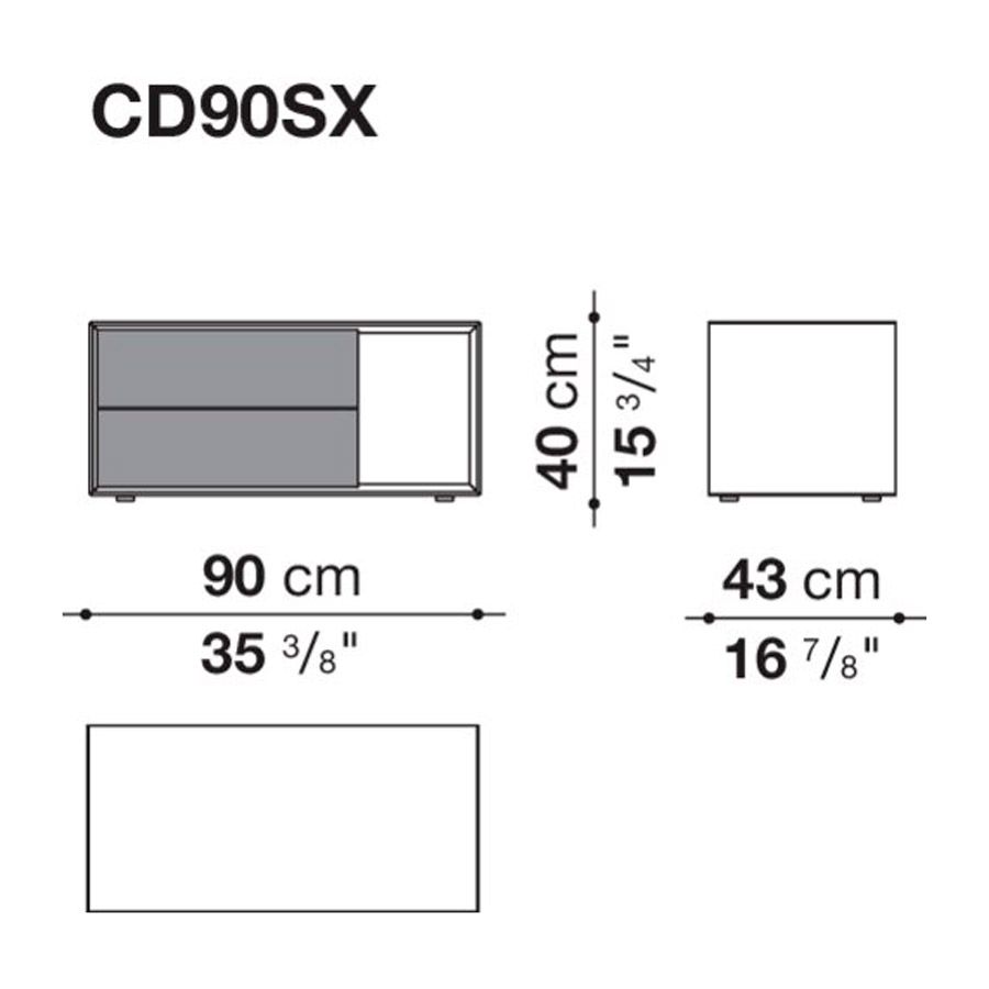 Mesa auxiliar Dado 90 - B&B Italia Mesa auxiliar Dado 90 - B&B Italia