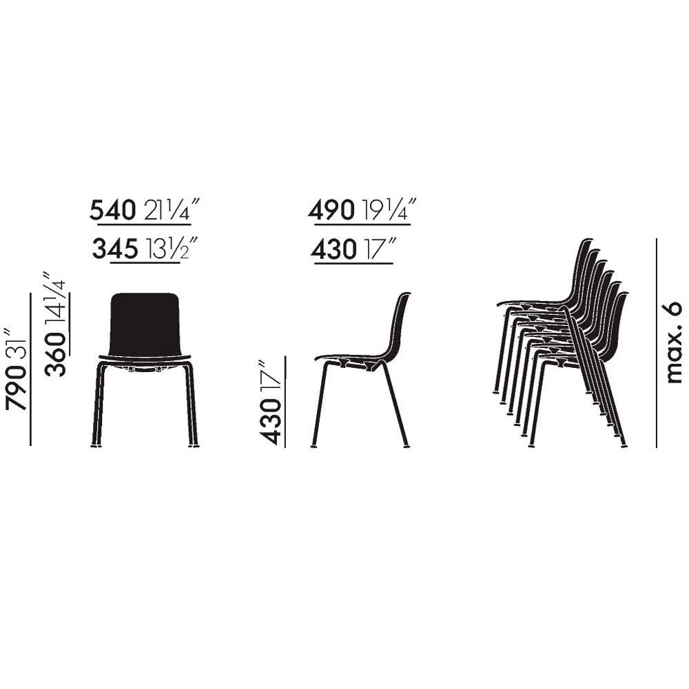 Silla Hal Tube Stackable - Vitra Silla Hal Tube Stackable - Vitra
