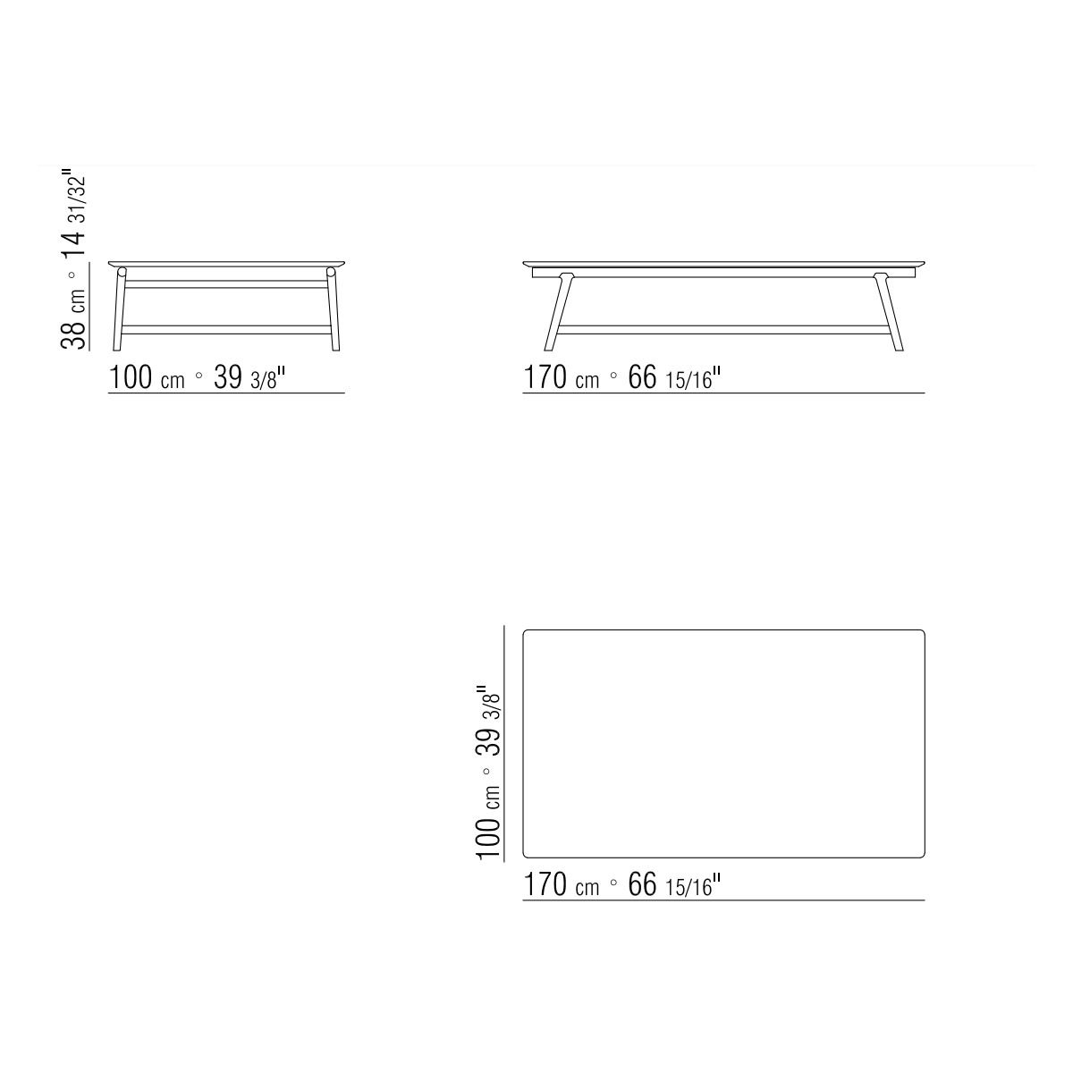 Mesa auxiliar Giano 170 - Flexform