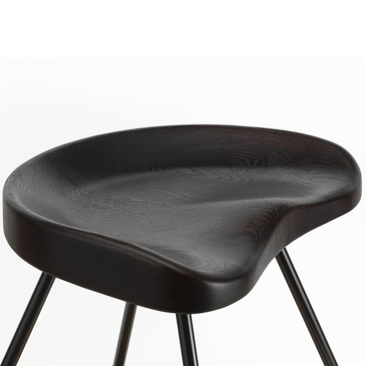 Tabouret N° 307 Roble oscuro de Jean Prouvé - Vitra Tabouret N° 307 Roble oscuro de Jean Prouvé - Vitra