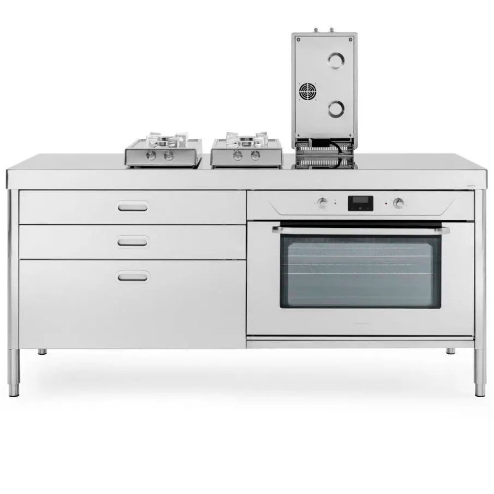 Módulo de cocina C190-C90+F90/1 - Alpes-Inox