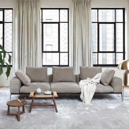 lifesteel-sofa-flexform Sofá Lifesteel Nabuk - Flexform