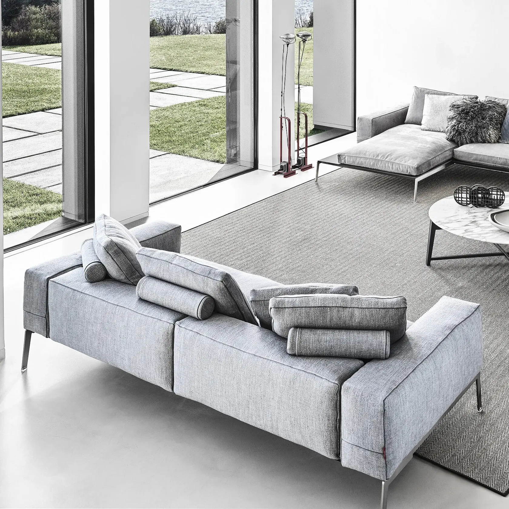 lifesteel-sofa-flexform Sofá Lifesteel Nabuk - Flexform