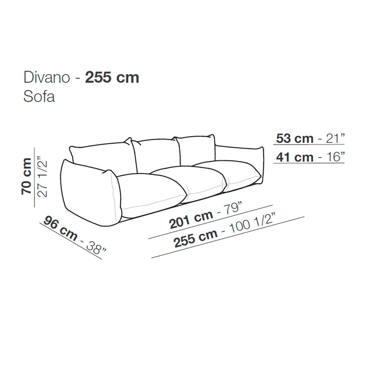 Sofá Marenco 3 plazas - Arflex Sofá Marenco 3 plazas - Arflex