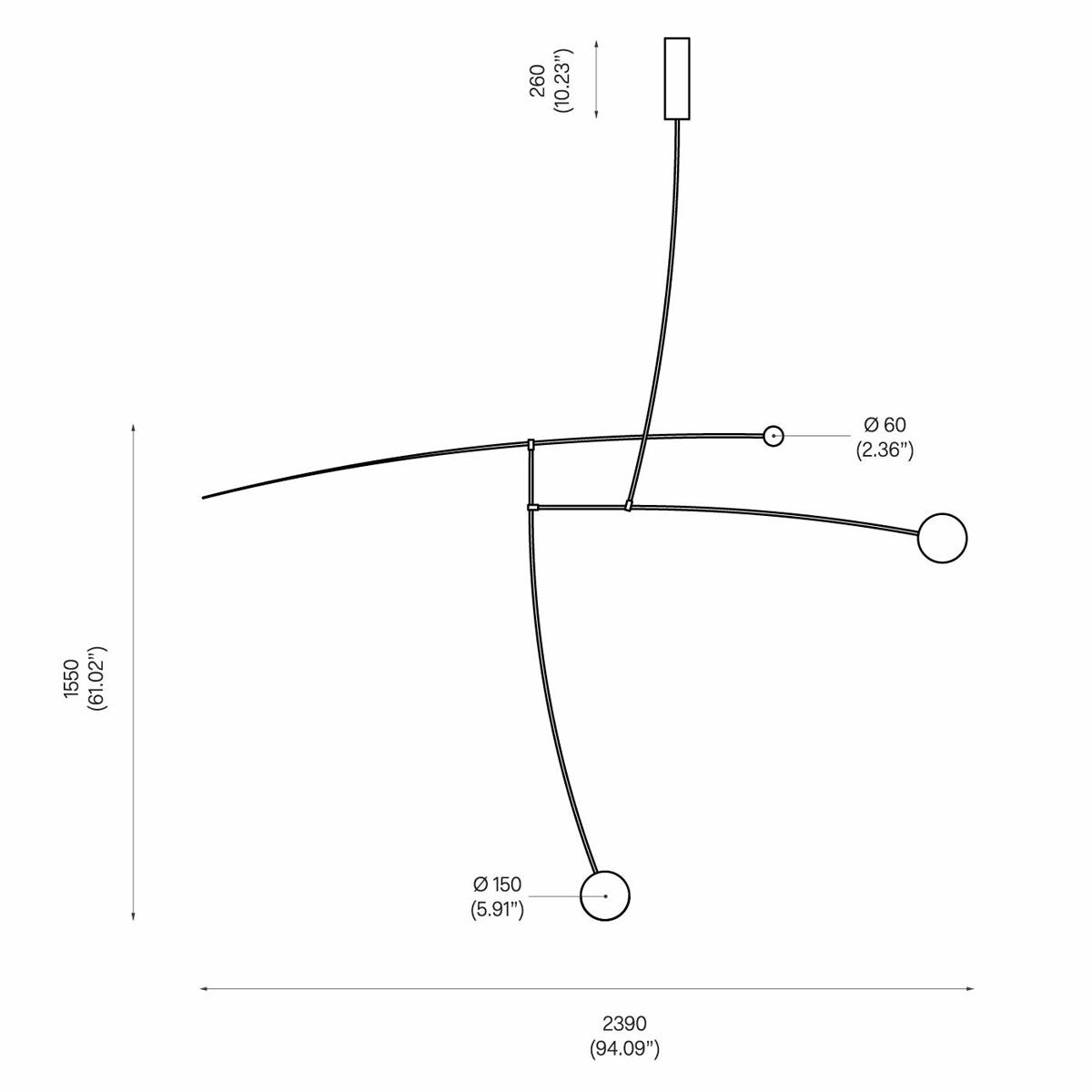 Lámpara Mobile Chandelier 14 - Michael Anastassiades