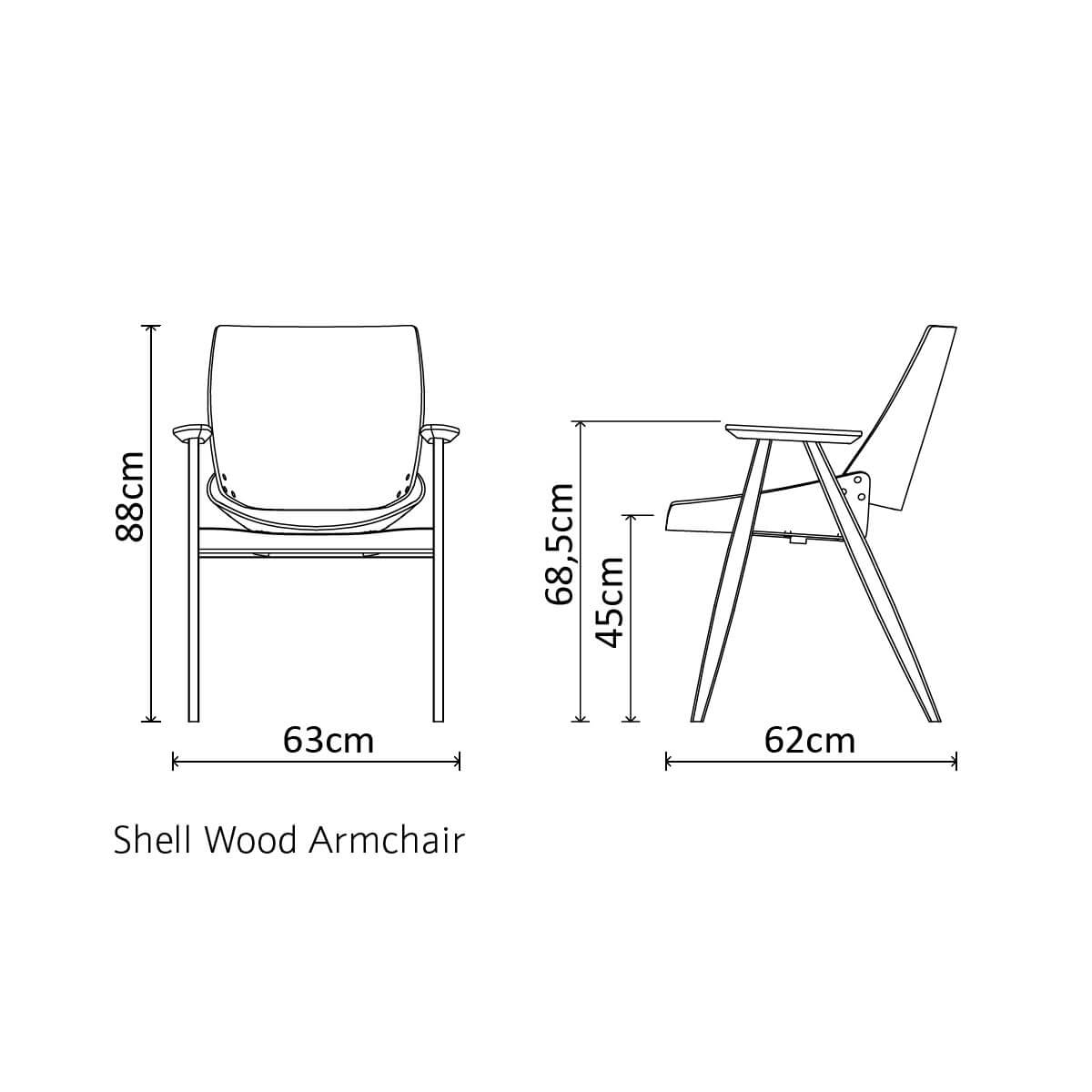 Sillón Shell Wood - Rex Kralj Sillón Shell Wood - Rex Kralj