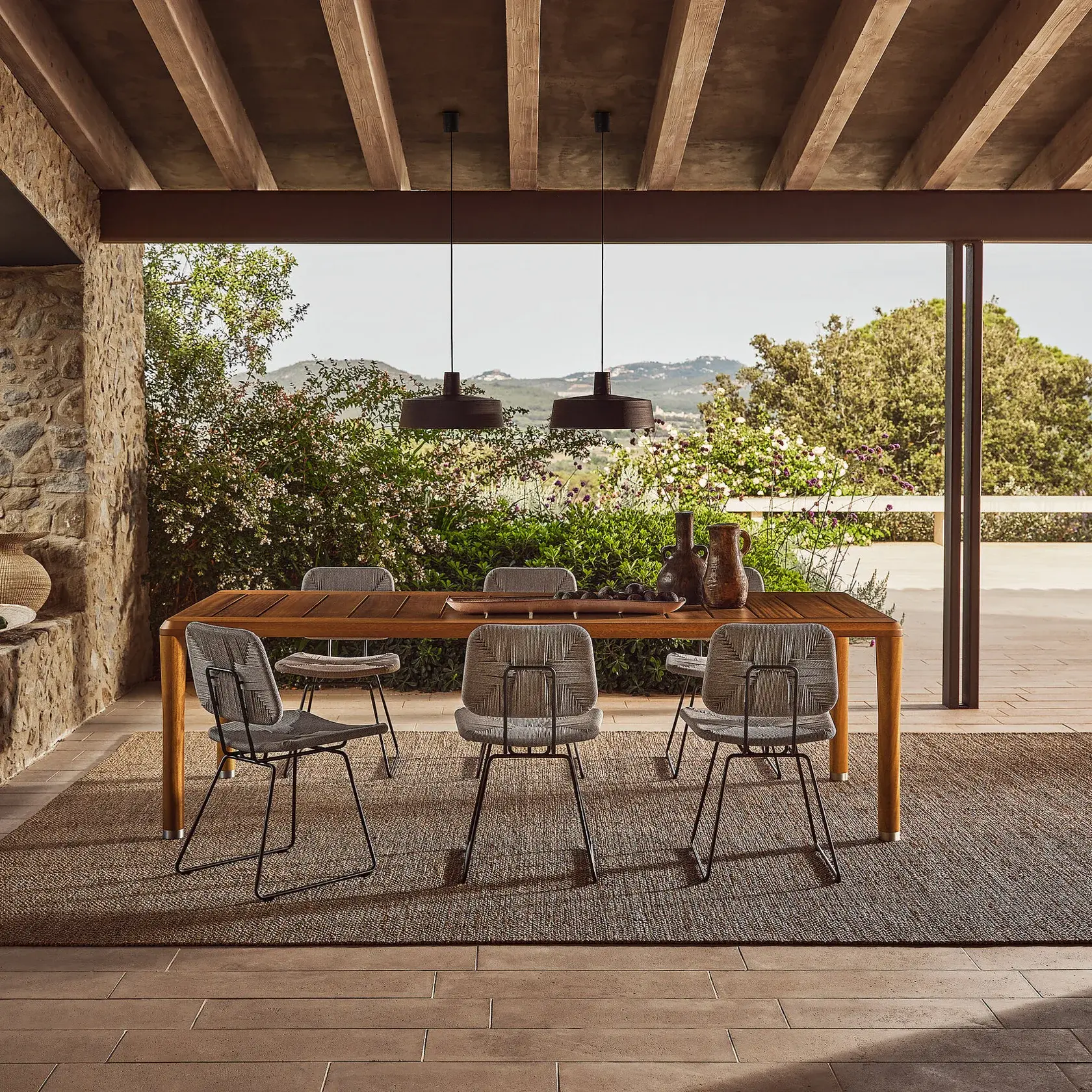 02B2L0_KOBOOUTDOOR_TABLE_SET_03_Q Mesa Kobo Outdoor - Flexform