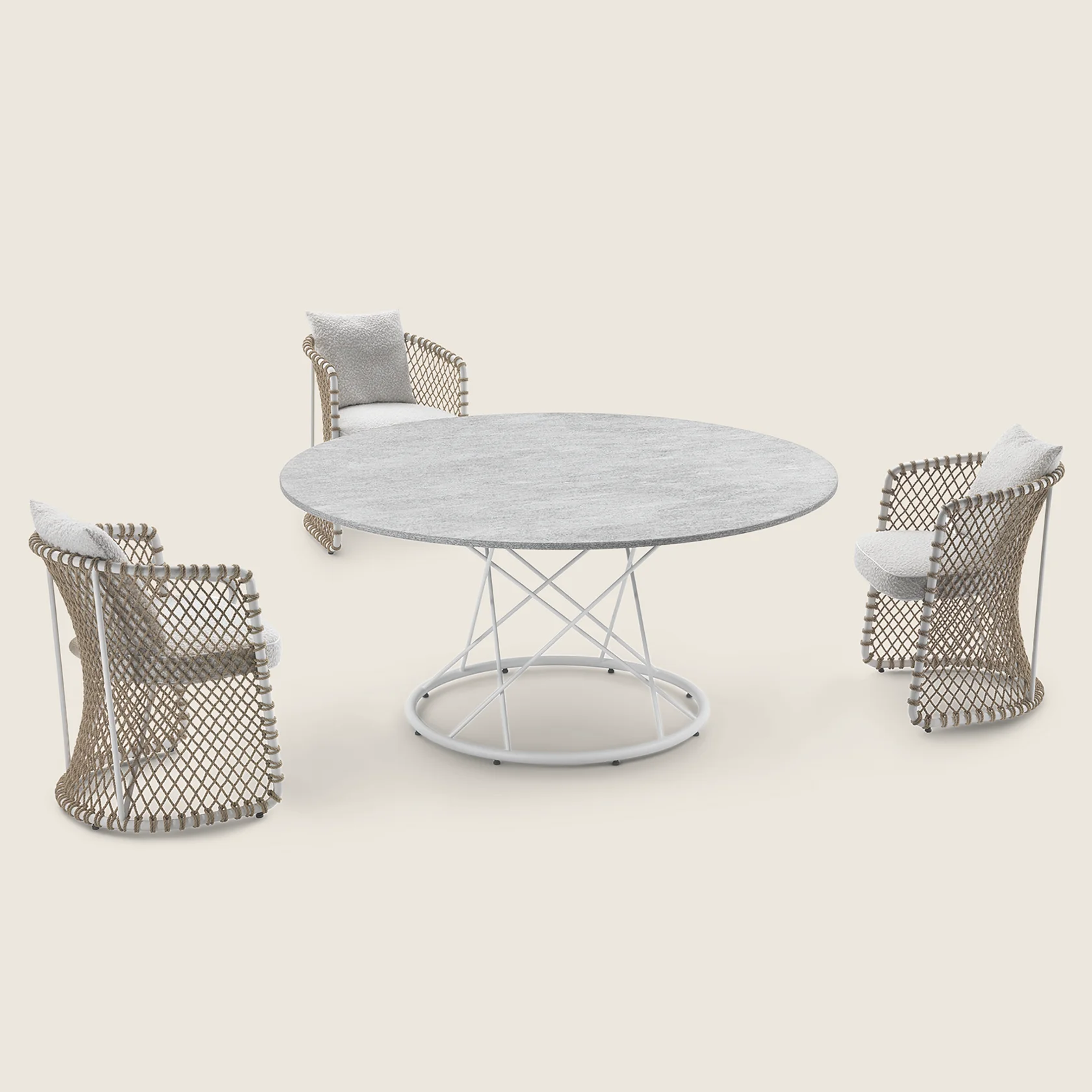 02D6L1_TORCELLO_OTD_TABLE_SET_01 Mesa Torcello Outdoor - Flexform