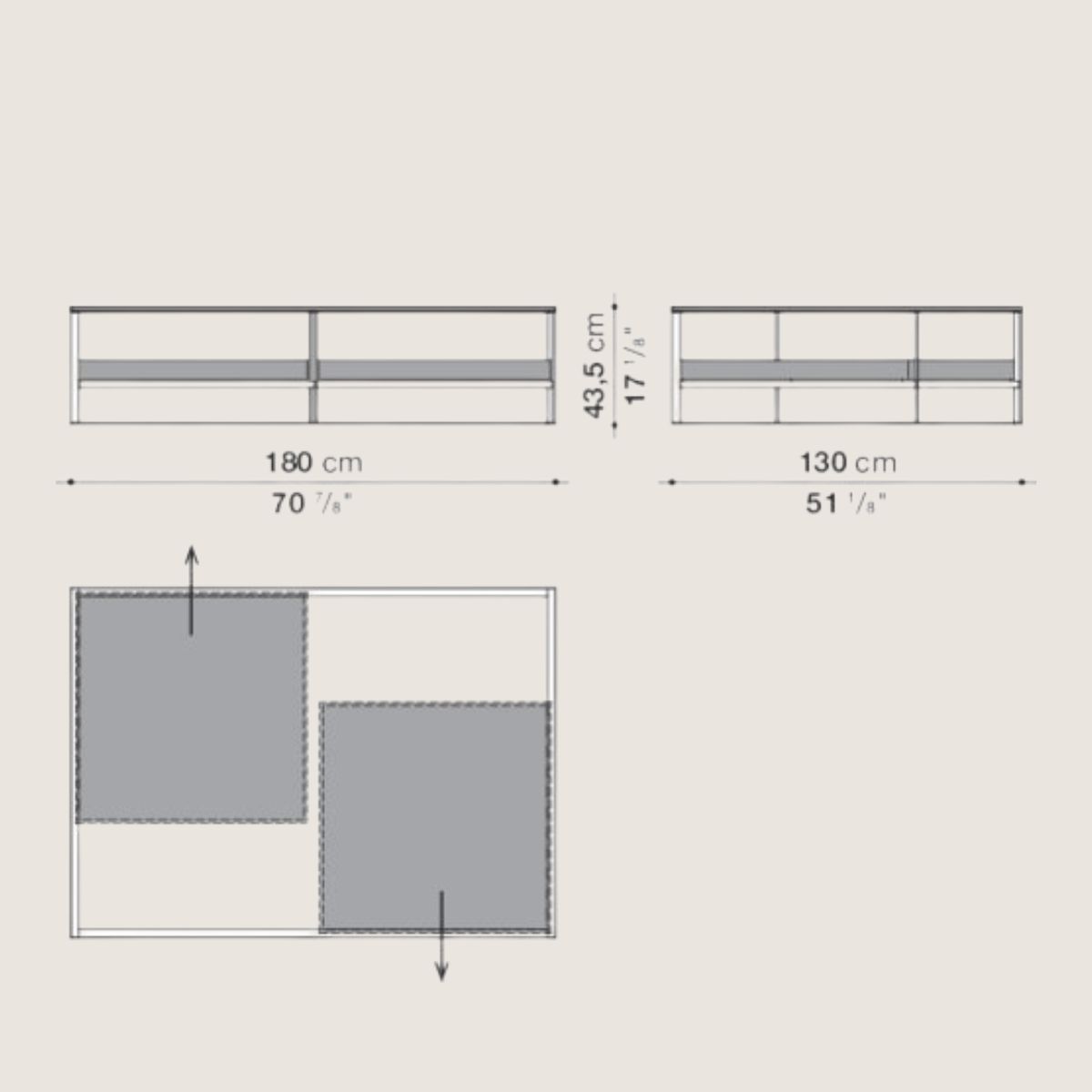 53 Mesa de centro Lithos 180 - Maxalto