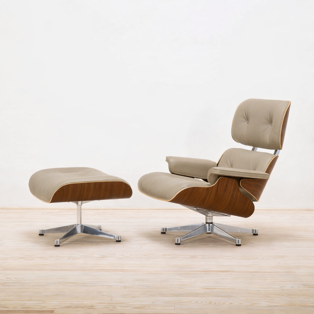 Eames Lounge Chair & Ottoman Nogal/Dark Sand - Vitra