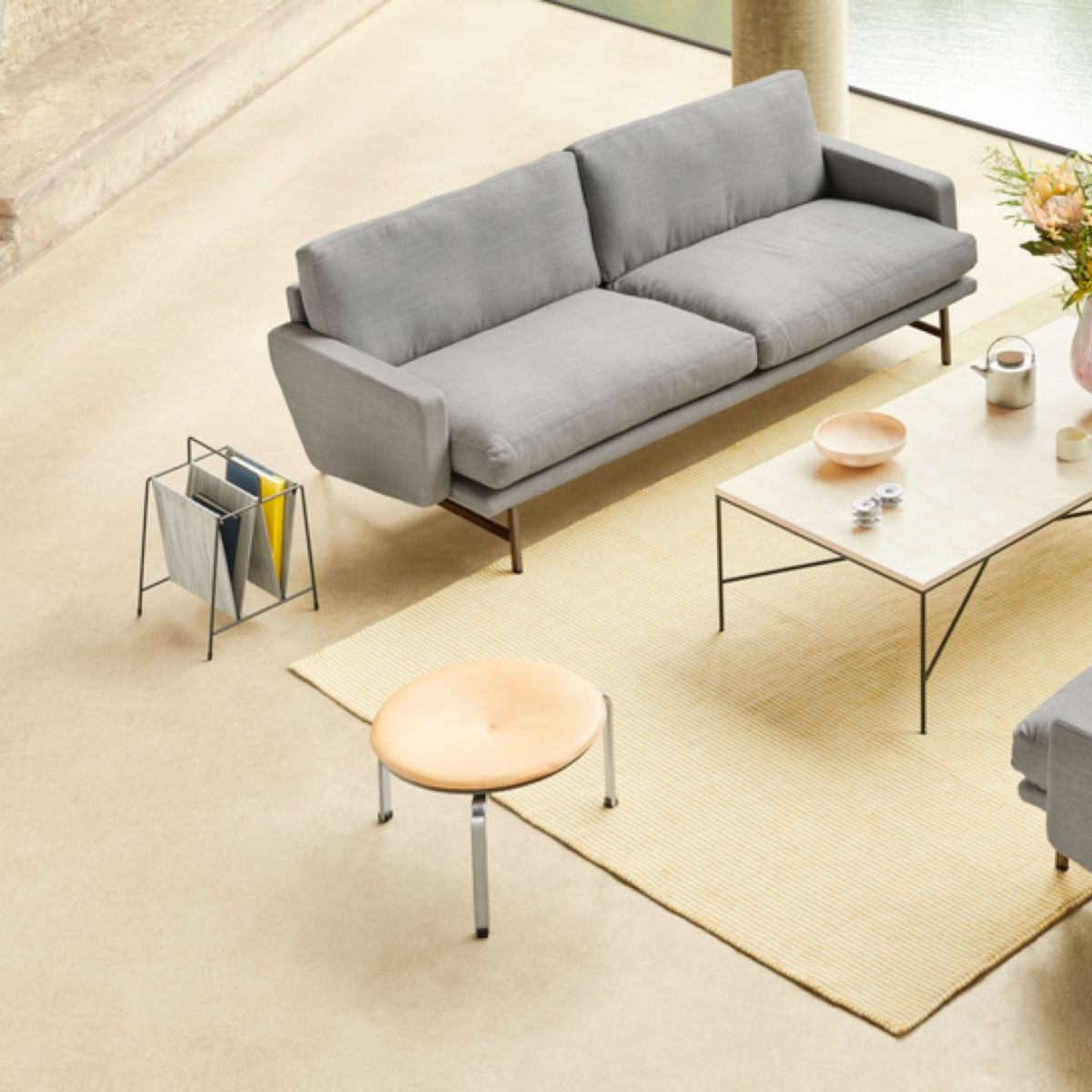 Taburete PK33 natural - Fritz Hansen